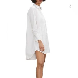 Club Monoco Relaxed Shirt Dress in White Size L